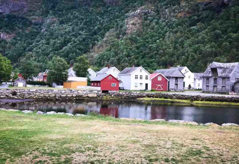 Die Altstadt in Laerdal, Norwegen