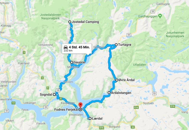 Roadtrip zum Jostedalsbreen Nationalpark, der größte europäische Festlandgletscher